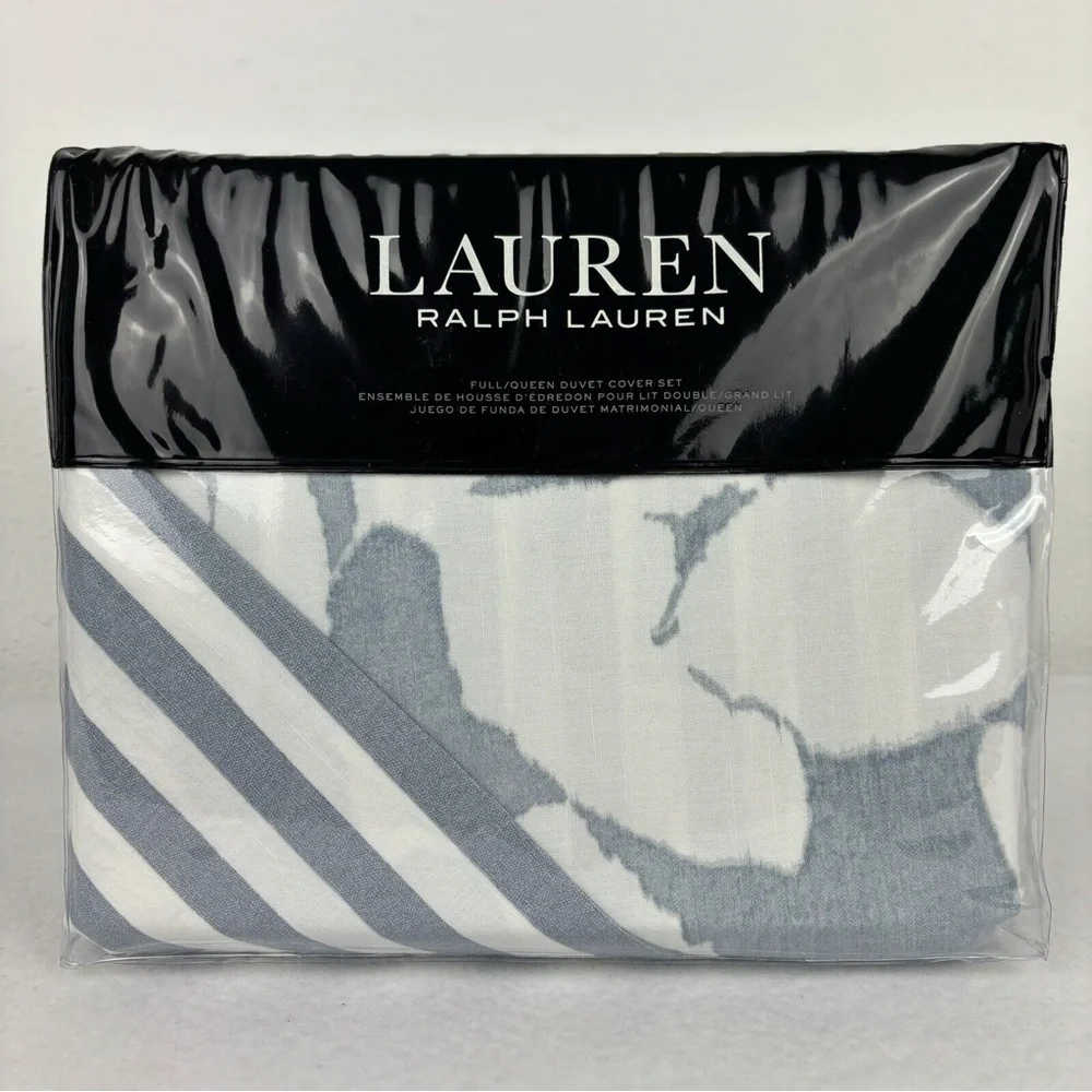7 Pc Set Lauren Ralph Lauren Willa Full/Queen Duvet Cover Set & Queen Sheet Set